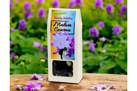 Kwiaty Jadalne MALWA CZARNA (15g) Do Dekoracji, Naparów i Na Prezent